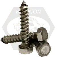 Certified 1/4"-10 x 5 1/2" Hex Lag Screws, Plain Finish, Low Carbon Steel, Qty 500