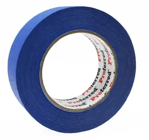 1.41In x 60Yd (55M), 0.13mm (5.1Mil) Proferred Blue Painters Tape, Qty 36 Fresh Stock