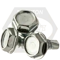 1/4"-14 x 3 1/2" Self-Drilling Screws, Unslotted Indent Hex Washer Head HWH, 3 PointZinc Cr+3, Full Thread, Qty 500 High Quality