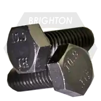M27-3.00 x 60 mm Hex Cap Screws, Metric Class 10.9, Plain Finish, Full Thread, Coarse (UNC), Alloy Steel, DIN 933 / ISO 4017, Qty 40 Premium