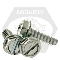 Low Price 8-18 x 5/8" Self-Tapping Screws, Slotted Pan Head, Type B, Zinc Cr+3, Full Thread, Qty 10000