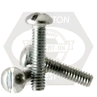 10-24 x 1 1/8" Machine Screws, Slotted Round Head, Zinc Cr+3, Full Thread, Qty 5000 Professional Grade
