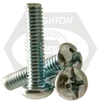 Bargain 5/16"-18 x 3" Machine Screws, Phillips/Slotted Combo Round Head, Zinc Cr+3, Full Thread, Qty 600