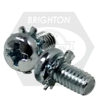 Shop Now M6-1.00 x 20 mm Machine Screws w/ External Tooth Lock Washer, Phillips Pan Head, SEMS, Zinc Cr+3, Qty 2500