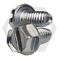 1/4"-20 x 1 1/2" Thread Rolling Screws, Slotted Indent Hex Washer Head HWH, Zinc Cr+3 & Wax , Full Thread, Qty 1800 Fast Shipping