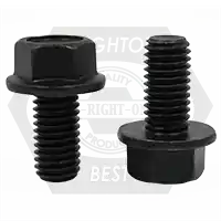 Express Delivery 1/2"-13 x 1" Flange Screws (Frame Bolts), Indent Hex Head, Grade 8, Black Phosphate & Oil, Full Thread, Coarse (UNC), Qty 300