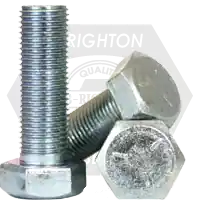 Time-Limited 1 1/8"-7 x 5" Hex Cap Screws, Grade 5, Zinc Cr+3, Partial Thread, Coarse (UNC), Medium Carbon Steel, Qty 20