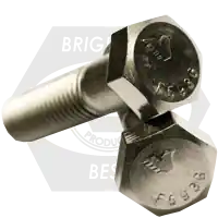Must Have 1 3/4"-5 x 9" Hex Cap Screws, 316 Stainless Steel, Partial Thread, Coarse (UNC), ASTM F593, Qty 3