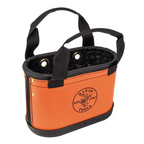 Klein Tools 5144HBS Hard-Body Bucket, 15-Pocket Oval Bucket, Orange/Black Don't Miss Out