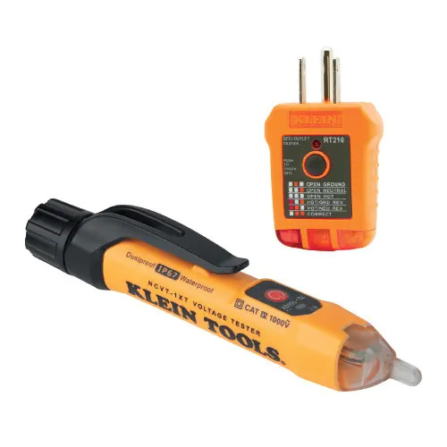 Klein Tools NCVT1XTKIT Non-Contact Voltage and GFCI Receptacle Premium Test Kit Final Sale