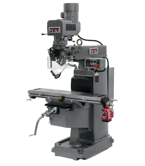 JET JT9-690606 JTM-1050EVS2/230 Mill With 3-Axis Acu-Rite 203 DRO (Q) With X, Y and Z-Axis Powerfeeds and Air P Authentic