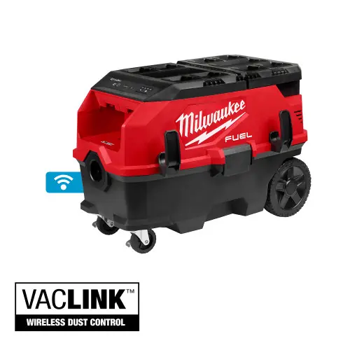 Milwaukee Tool 0888-20 M18 FUEL 9 Gallon Dual Battery Dust Extractor w/ PACKOUT Compatibility and VACLINK Professional Grade