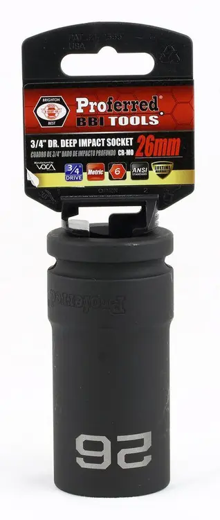 Today Only 32 mm Deep Impact 6 Point Impact 3/4" Drive Metric Socket, Qty 1