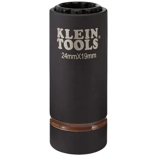 Klein Tools 66052E 2-in-1 Metric Impact Socket, 12-Point, 24 x 19 mm Budget