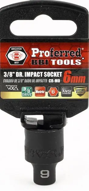 18 mm Impact 6 Point Impact 3/8" Drive Metric Socket, Qty 1 Markdown