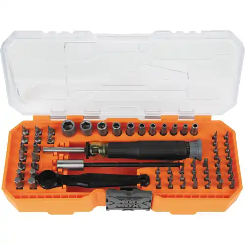 Reduced Price Klein Tools 32787 Precision Ratchet and Driver System, 64-Piece