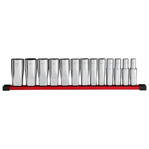 Latest Milwaukee Tool 48-22-9424 13pc 1/2 Drive 12-Point Deep Well SAE Socket Set