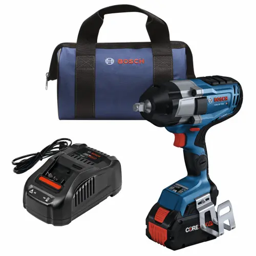 Best Seller Bosch GDS18V-740CB14 PROFACTOR 18V Connected 1/2 In. Impact Wrench Kit with Friction Ring and (1) CORE18V 8 Ah High Power Battery