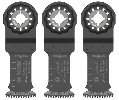 Professional Grade Bosch OSL114JF-3 1-1/4 In. Starlock Oscillating Multi Tool Bi-Metal Xtra-clean Plunge Cut Blade 3 pk. (3 Pack)