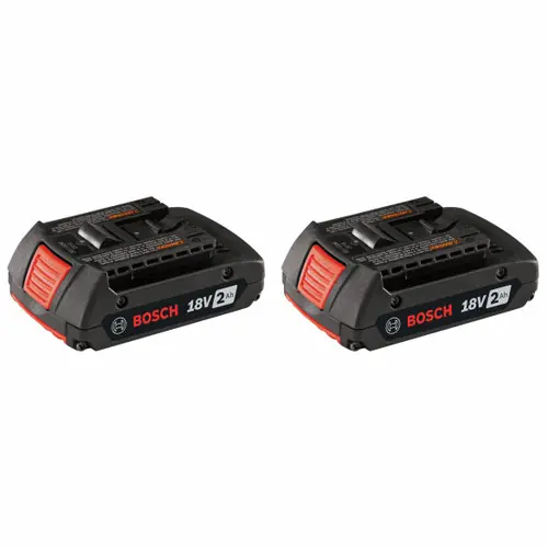 Price Drop Bosch BAT612-2PK 18V Lithium-Ion 2 Ah Standard Power Batteries, 2-Pack