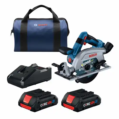 Weekend Sale Bosch GKS18V-22LB25 18V Brushless Blade-Left 6-1/2 In. Circular Saw Kit with (2) CORE18V 4 Ah Advanced Power Batteries