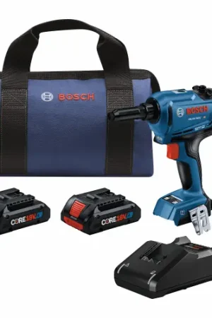 Top Pick Bosch GRG18V-3600CB24 18V Brushless Connected Rivet Tool Kit with (2) CORE18V 4 Ah Advanced Power Batteries
