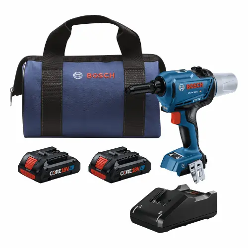 Top Pick Bosch GRG18V-3600CB24 18V Brushless Connected Rivet Tool Kit with (2) CORE18V 4 Ah Advanced Power Batteries