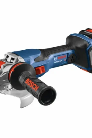 Super Sale Bosch GWX18V-13CB14 PROFACTOR 18V X-LOCK Connected-Ready 5 6 In. Angle Grinder Kit with (1) CORE18V 8 Ah High Power Battery