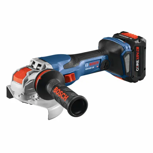Super Sale Bosch GWX18V-13CB14 PROFACTOR 18V X-LOCK Connected-Ready 5 6 In. Angle Grinder Kit with (1) CORE18V 8 Ah High Power Battery