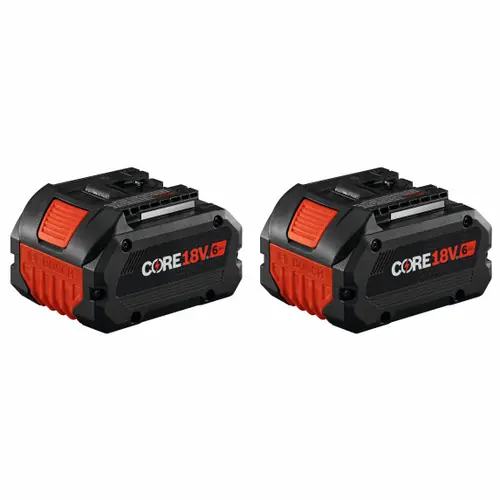 Bosch GBA18V60-2PK 18V CORE18V Lithium-Ion 6 Ah High Power Battery, 2-Pack Clearance