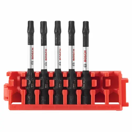 Latest Bosch ITDT25205C 5 pc. Driven 2 In. Impact Torx 25 Power Bits with Clip for Custom Case System (5 Pack)