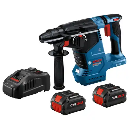 Best Price Bosch GBH18V-24CK24 18V Brushless Connected SDS-plus Bulldog 1 In. Rotary Hammer with (2) CORE18V 8 Ah High Power Batteries