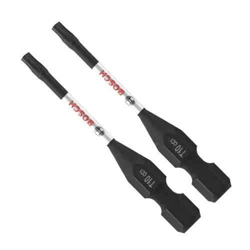 Fast Shipping Bosch ITDT10202 2 pc. Driven 2 In. Impact Torx 10 Power Bits (2 Pack)
