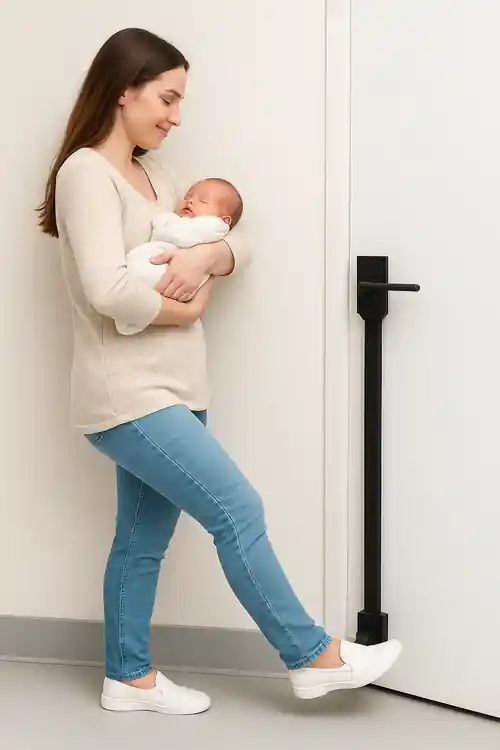 1Step Foot-Operated Door Opener for Latched Doors, Hands-Free, Lockable Door Handle (1-Sided & 2-Sided Options) New Release