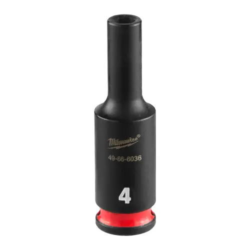 Discount Milwaukee 49-66-6036 SHOCKWAVE Impact Duty 1/4" Drive 4MM Deep 6 Point Socket