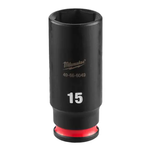 Milwaukee 49-66-6049 SHOCKWAVE Impact Duty 1/4" Drive 15MM Deep 6 Point Socket Direct From Factory