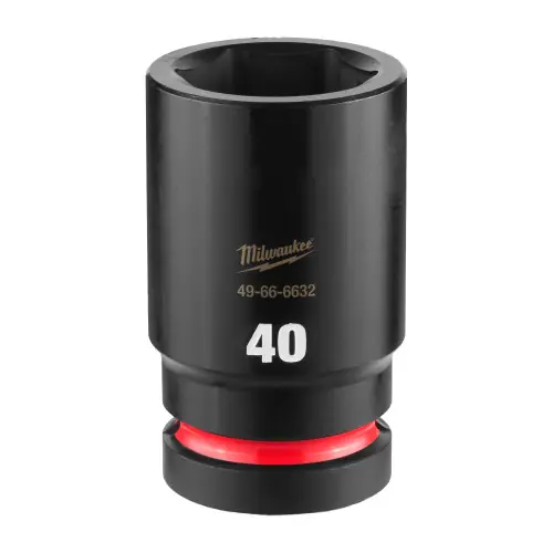 Luxury Milwaukee 49-66-6632 SHOCKWAVE Impact Duty 1" Drive 40MM Deep 6 Point Socket