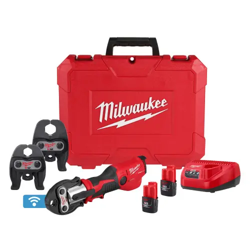 Next Day Delivery Milwaukee 2573-22 M12 FORCE LOGIC Press Tool Kit w/ ONE?KEY with 1/2" 1" CTS?V Jaws