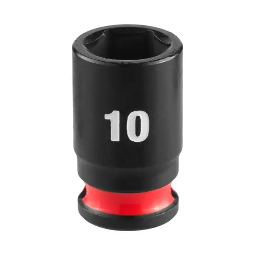 Crafted Milwaukee 49-66-6030 SHOCKWAVE Impact Duty 1/4" Drive 10MM Standard 6 Point Socket