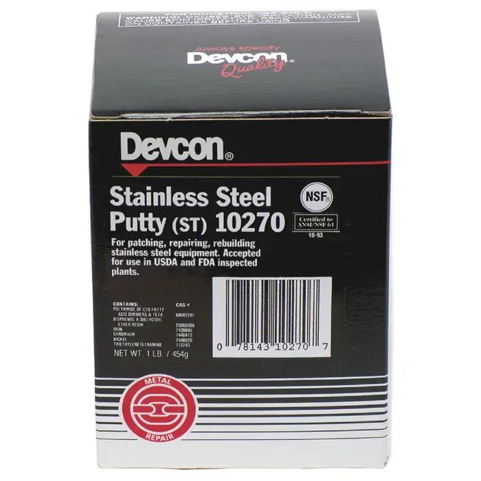 Get Yours DEVCON 10270 1 lb. Size Stainless Steel Putty (ST) Epoxy
