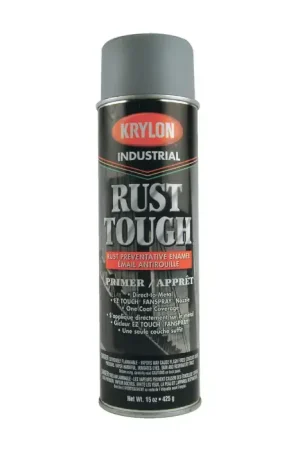 Hot Deal KRYLON 00829 15 oz. Size Primer for Rust Tough Rust Preventative Enamel - Gray Primer Color, High Gloss