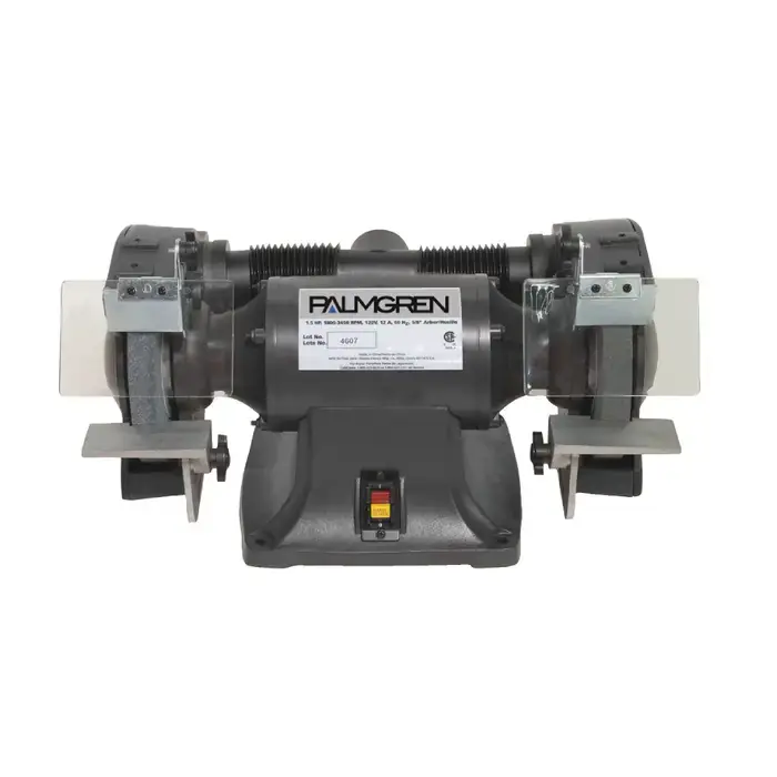 Fast Shipping PALMGREN 9682081 8" Wheel Diameter, 3/4 HP, 115/230V, 1 PH Bench Grinder