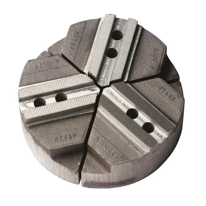 Low Price ABBOTT KTT6P 6" Chuck 1.5mm x 60°Serrated Jaw Lathe Chuck Pie Jaws