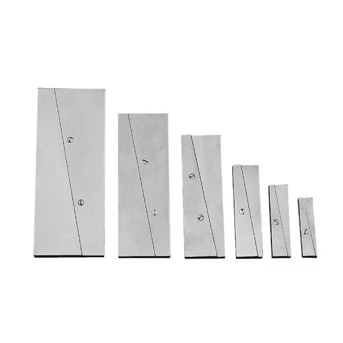 Top Rated PEC S111-6 3/8" - 1/2", 1/2" - 11/16", 11/16" - 15/16", 15/16" - 1-5/16", 1-5/16" - 1-3/4", 1-3/4" - 2-1/4" Height, 1-3/4" to 5" Length, 6 pairs No. of Pieces Adjustable Parallels