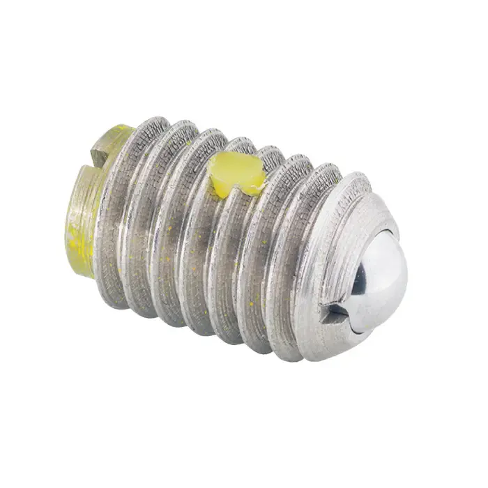 Genuine TE-CO 52903 6-40 Thread Size, 5/16" Body Length, Stainless Steel Body, Stainless Steel Ball Threaded Ball Plunger