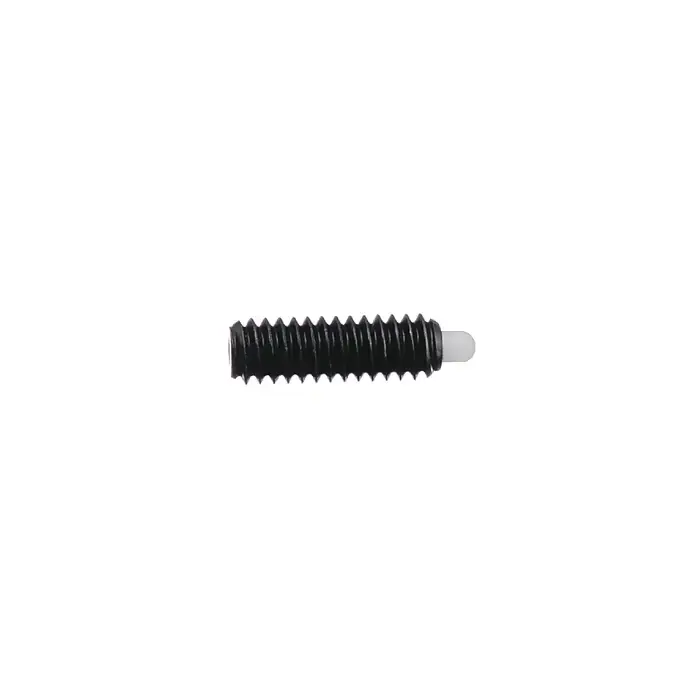 VLIER DPHM10 M10x1.5 Thread Size, 28.60mm Thread Length, 4.80mm Projection, Steel Body, Delrin Nose Threaded Spring Plunger Express Delivery