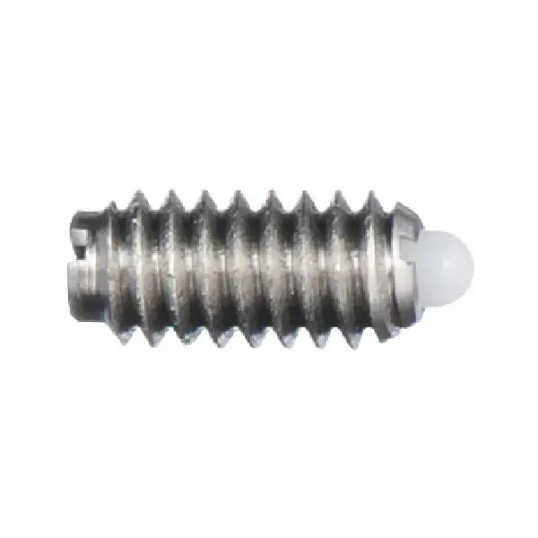 VLIER SSMD51 8-36 Thread Size, 0.437" Thread Length, 0.052" Projection, Stainless Steel Body, Delrin Nose Threaded Spring Plunger Deal