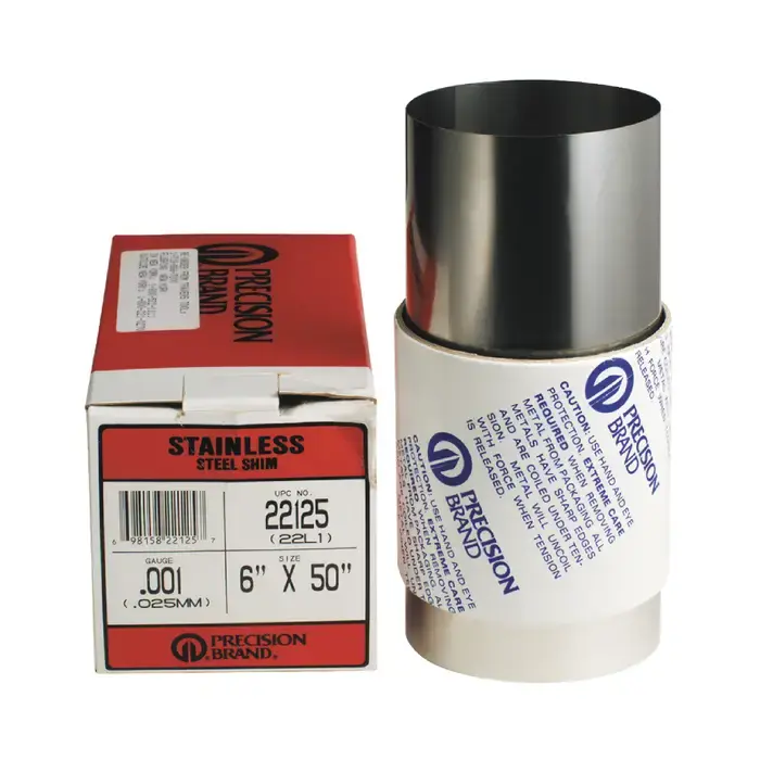 Buy Direct PRECISION BRAND L-12 .012" Thick, 6" Width, 300 Stainless Steel Metal Shim Stock