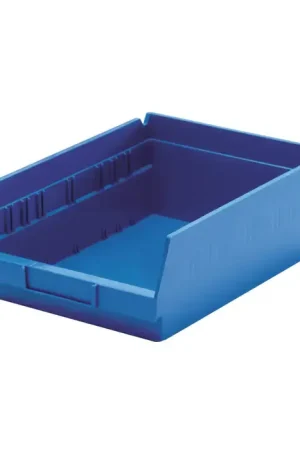 AKRO-MILS 30-150 Shelf Bins Type, Blue Color, Industrial Grade Polymers Material Storage Bin Get Yours