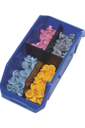 One Day Deal QUANTUM STORAGE SYSTEMS LD1867 Quick Pick Double Hopper Bin Type, Black Color Storage Divider